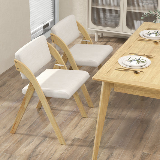 Folding Dining Chairs Set of 2 with Padded Seats
