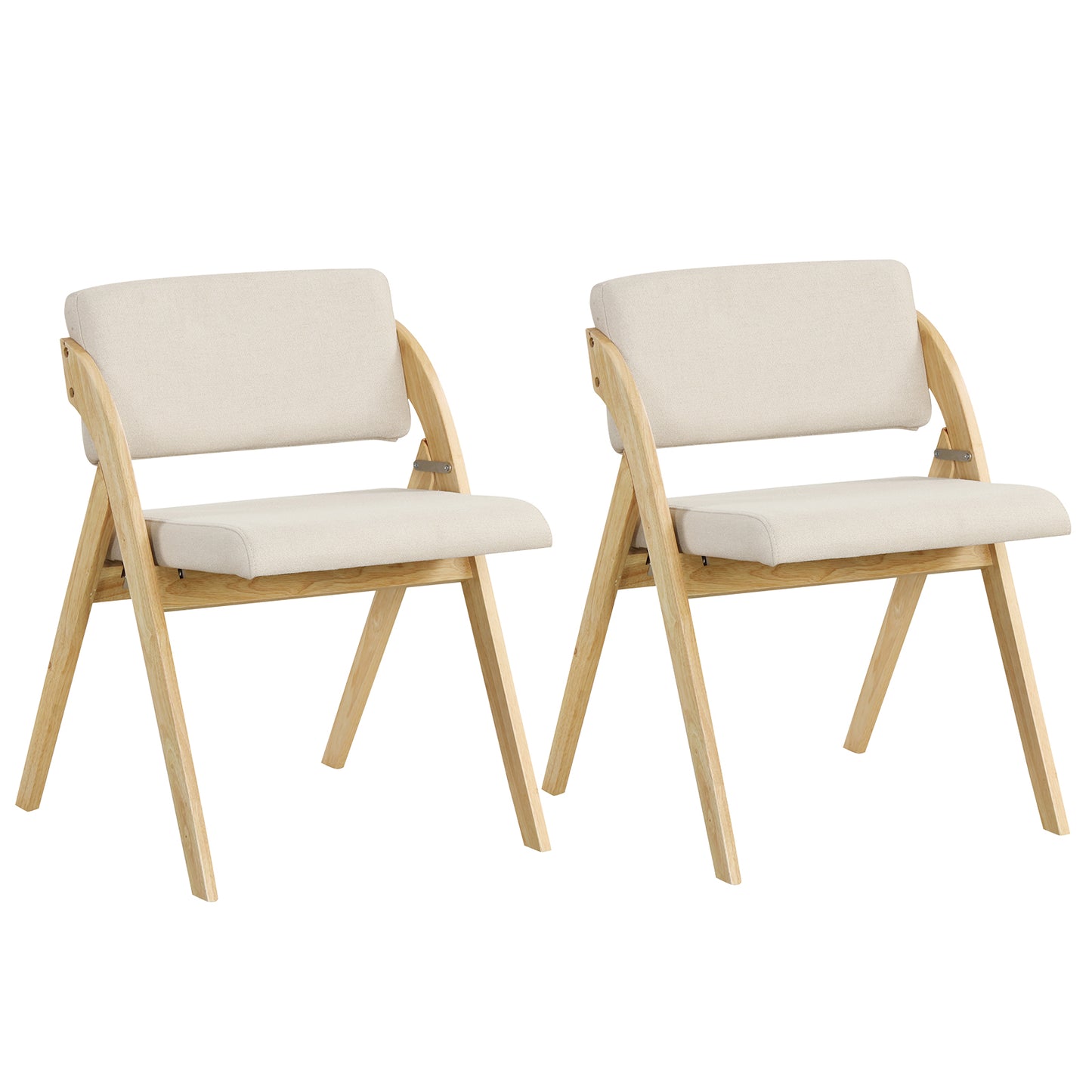 Folding Dining Chairs Set of 2 with Padded Seats