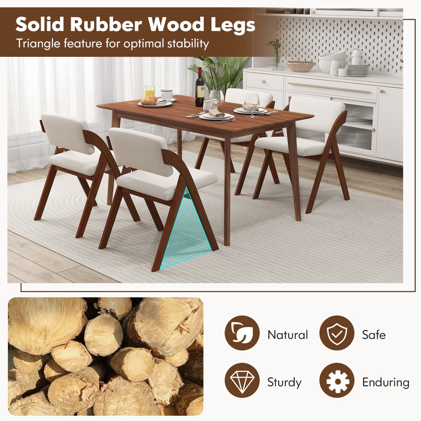 Folding Dining Chairs Set of 2 with Padded Seats
