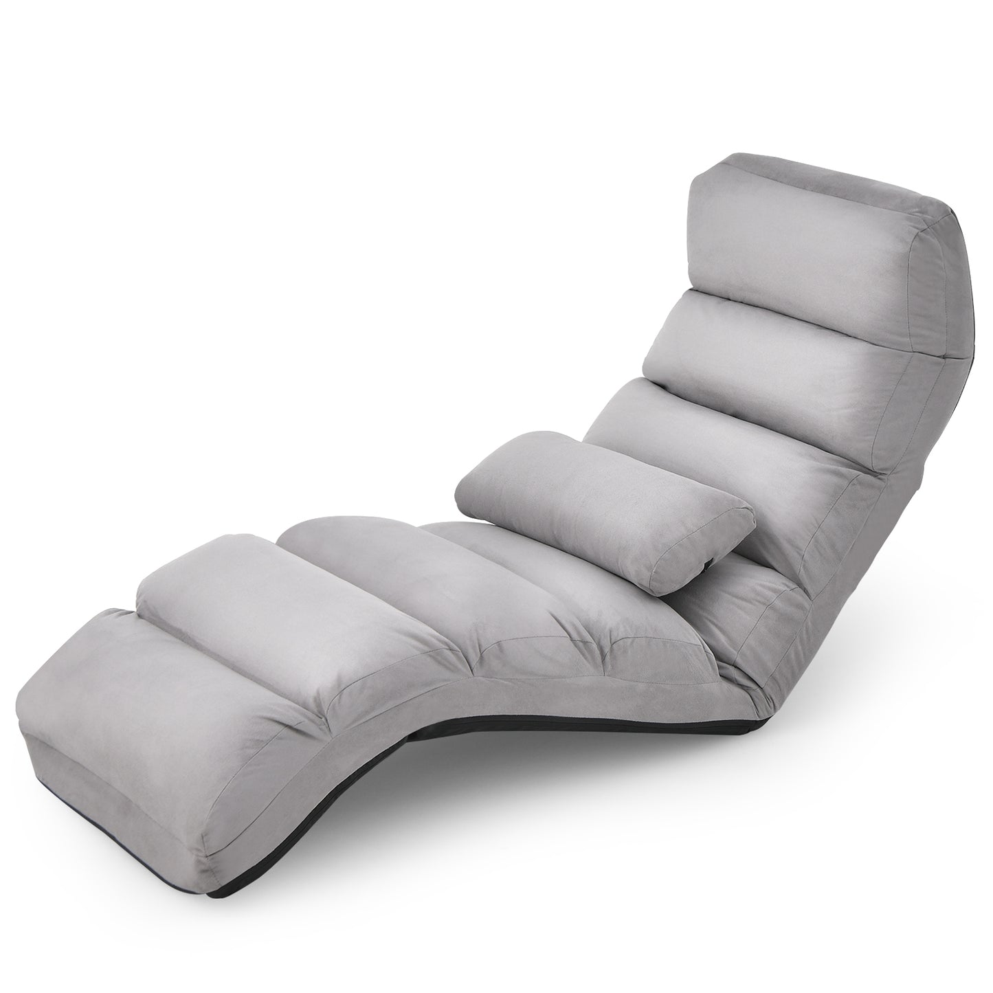 Folding Floor Sofa Chair with Pillow - Adjustable Lounge Bed