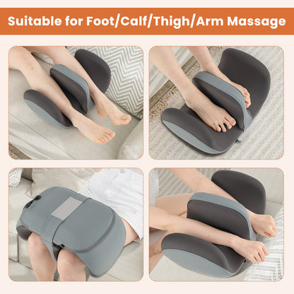 Foot and Calf Massager with Heat Gift for Women Men Mom Dad-Gray