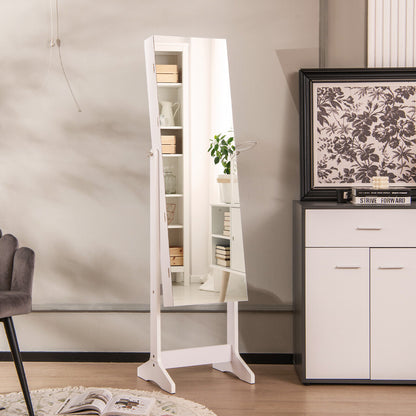 Jewelry Cabinet with Full Length Mirror and LED Lights