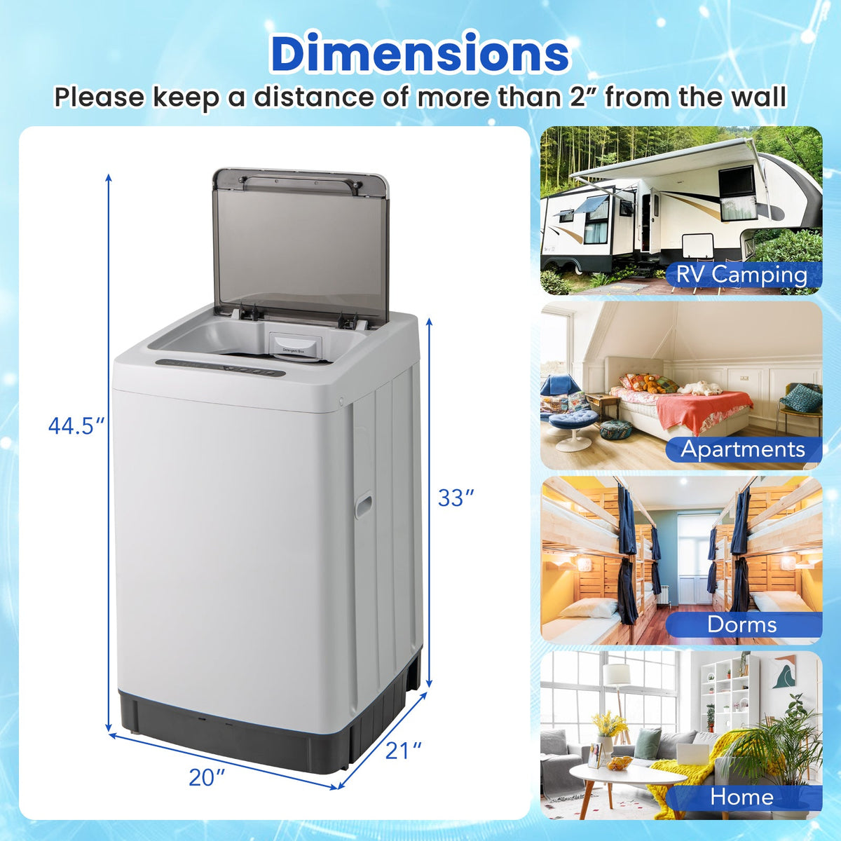Full-Automatic Washing Machine Washer and Spin Combo