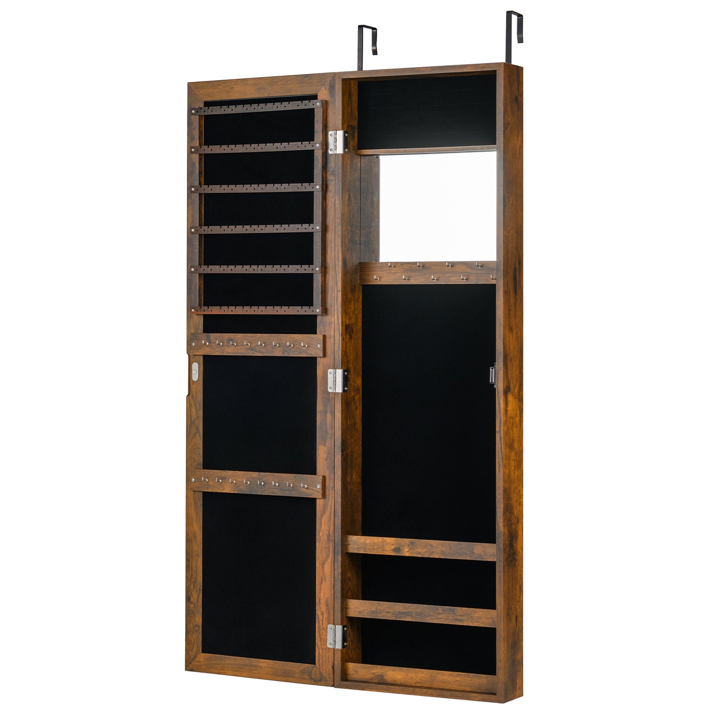 Full Length Mirror Jewelry Cabinet with Wall Mount