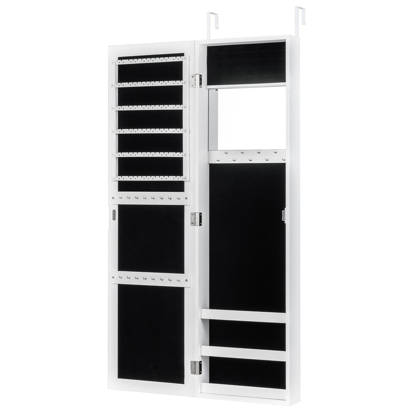 Full Length Mirror Jewelry Cabinet with Wall Mount