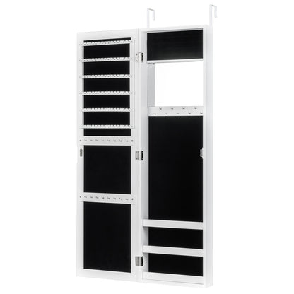 Full Length Mirror Jewelry Cabinet with Wall Mount