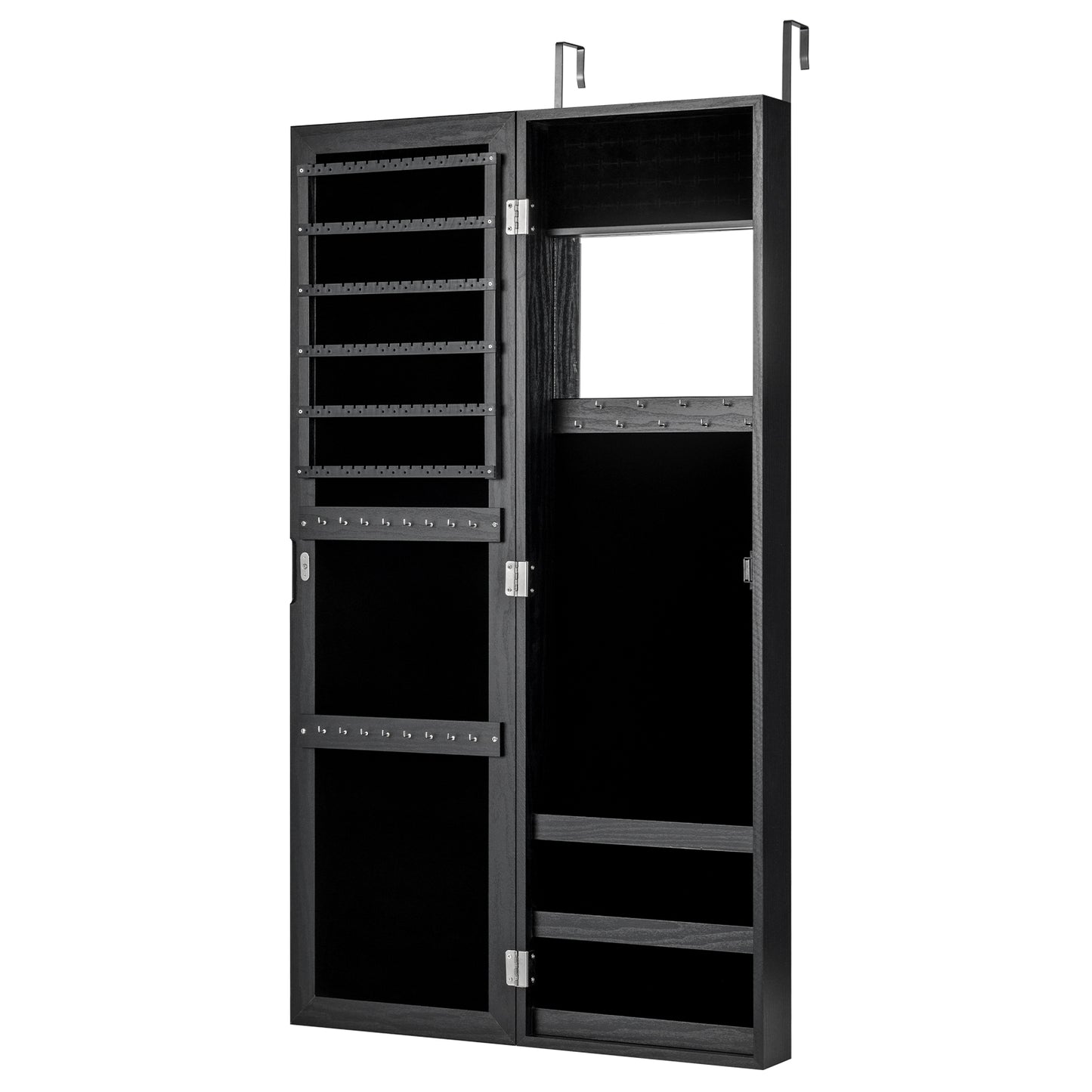 Full Length Mirror Jewelry Cabinet with Wall Mount