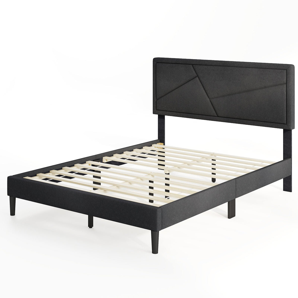 Twin/Full/Queen Size Upholstered Platform Bed Frame with High Headboard