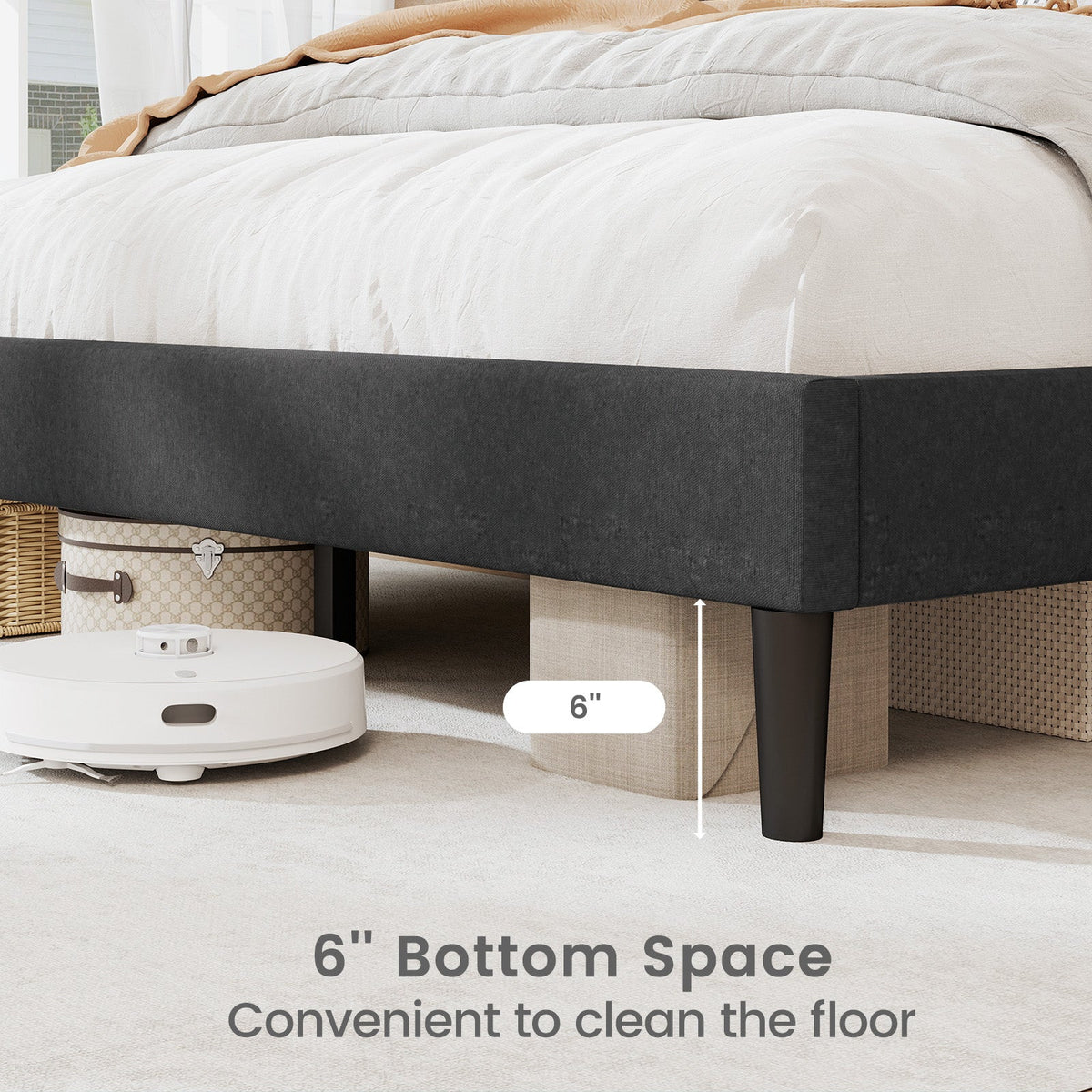 Twin/Full/Queen Size Upholstered Platform Bed Frame with High Headboard