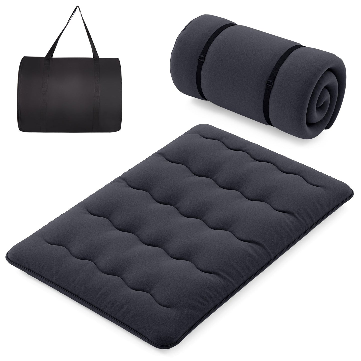 Futon Mattress with Washable Cover and Foldable Mat