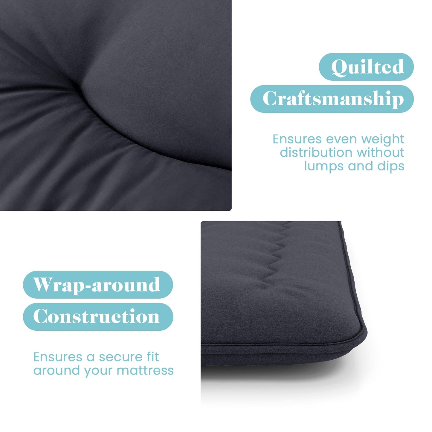 Futon Mattress with Washable Cover and Foldable Mat