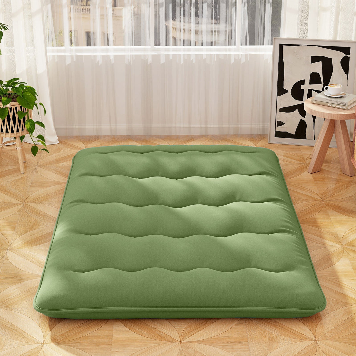 Floor Mattress with Washable Cover and Carry Bag