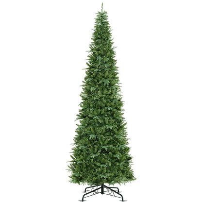 12 Feet Tall Prelit Hinged Artificial Christmas Tree with 2517 PVC PE Branch Tips