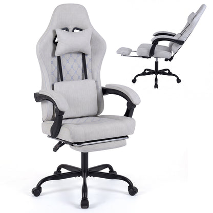 Gaming Chair with Adjustable Height & Reclining Backrest
