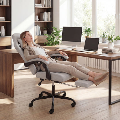 Gaming Chair with Adjustable Height & Reclining Backrest