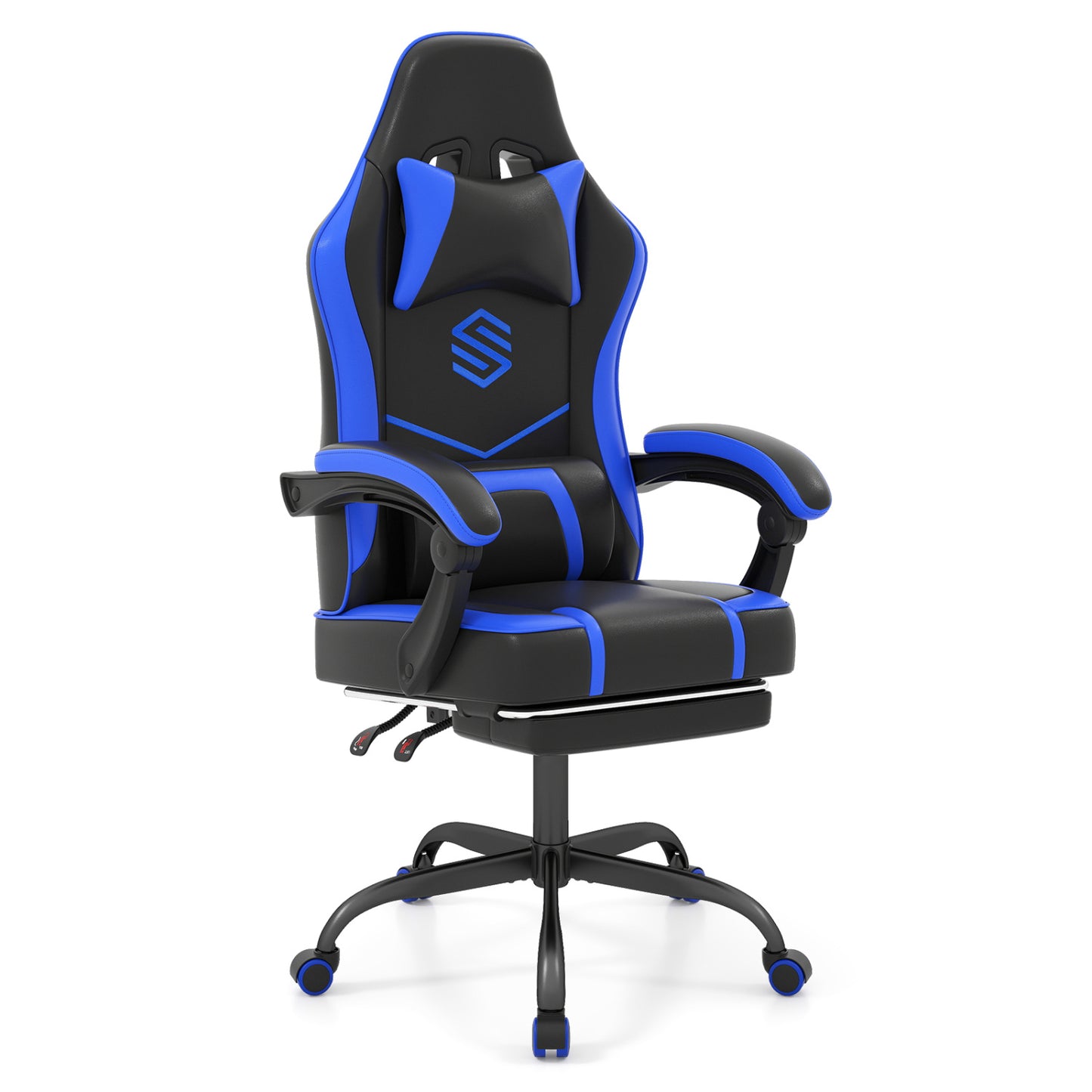 Gaming Chair with Adjustable Height & Reclining Backrest