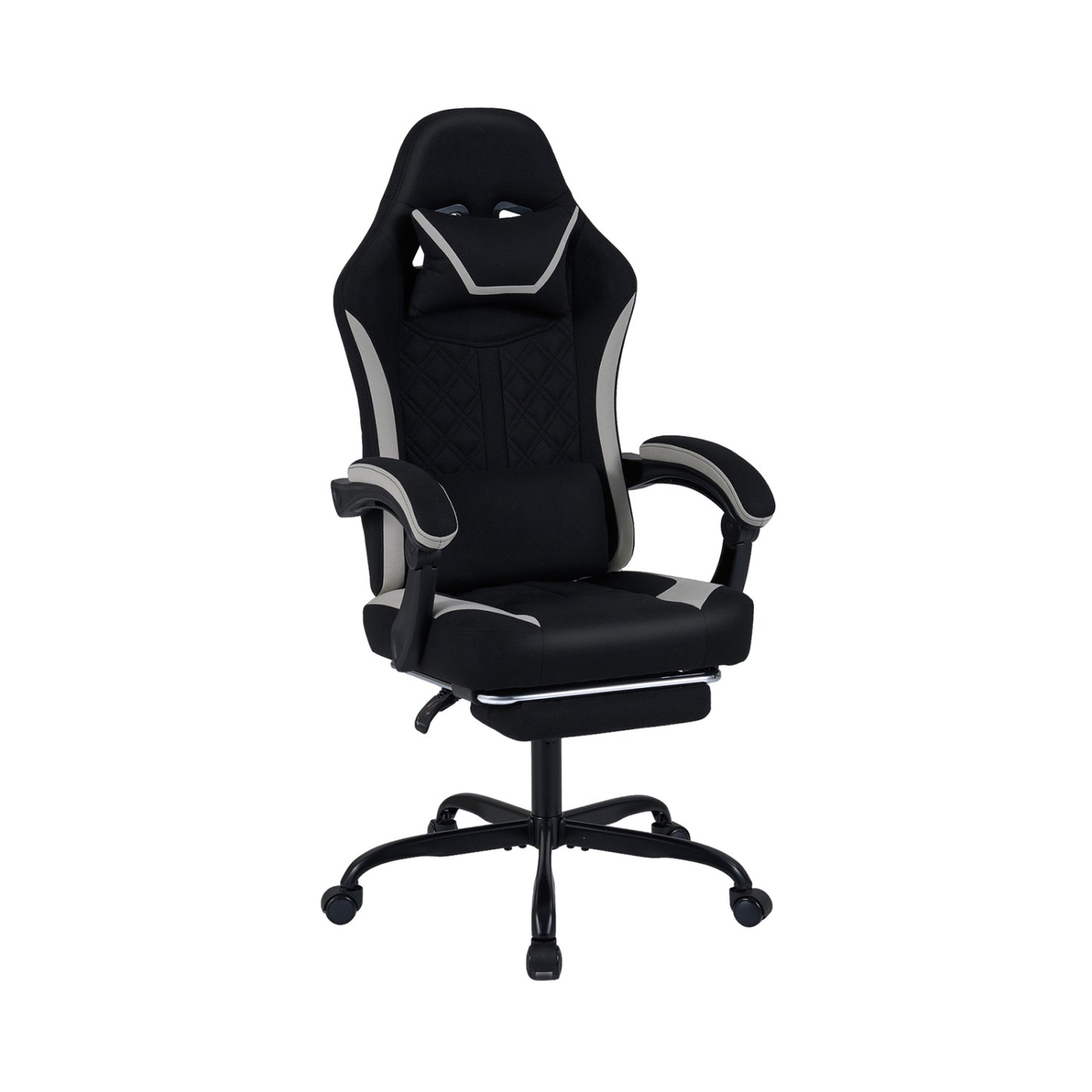 Gaming Chair with Footrest and Lumbar Support