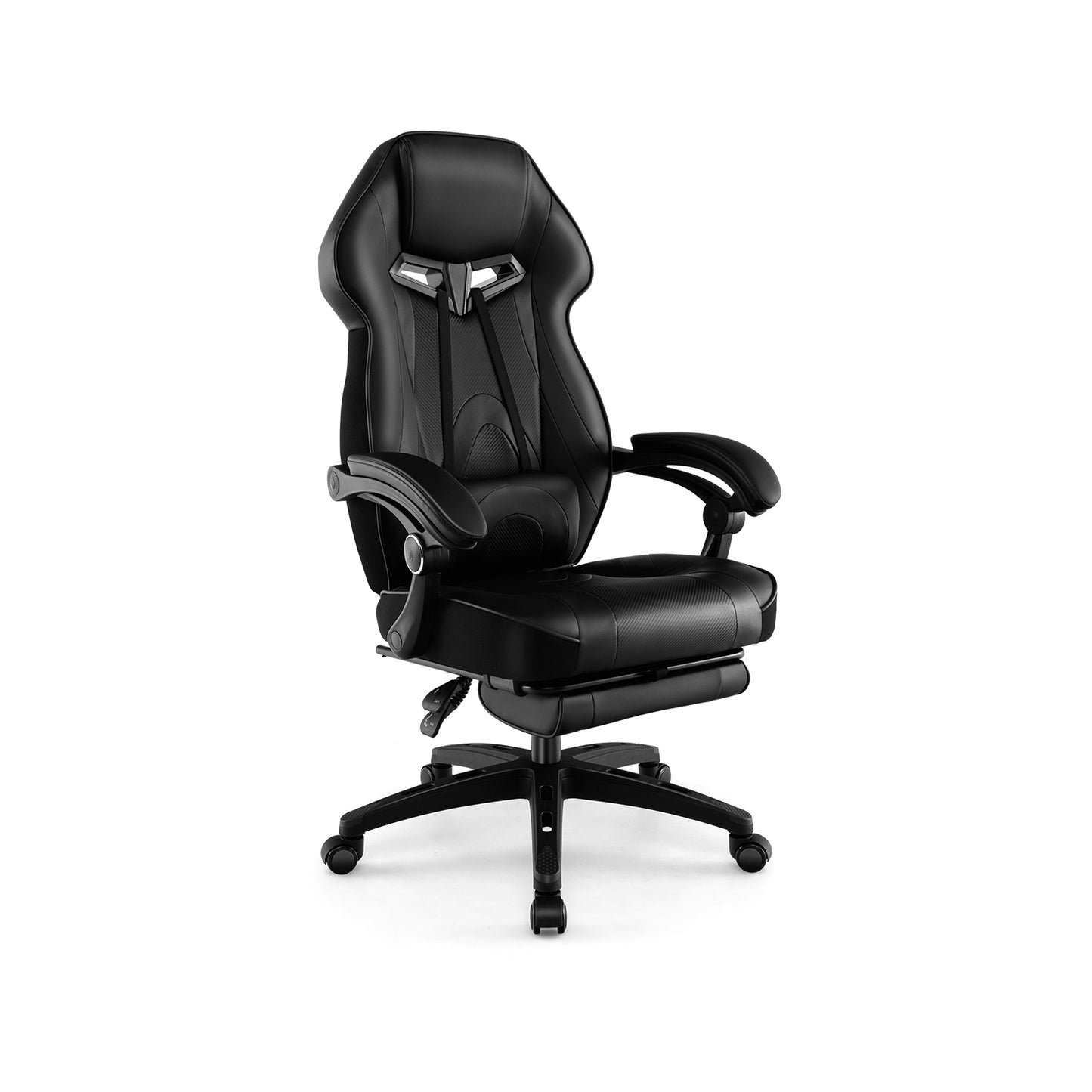 Gaming Chair with Footrest and Adjustable Lumbar Support