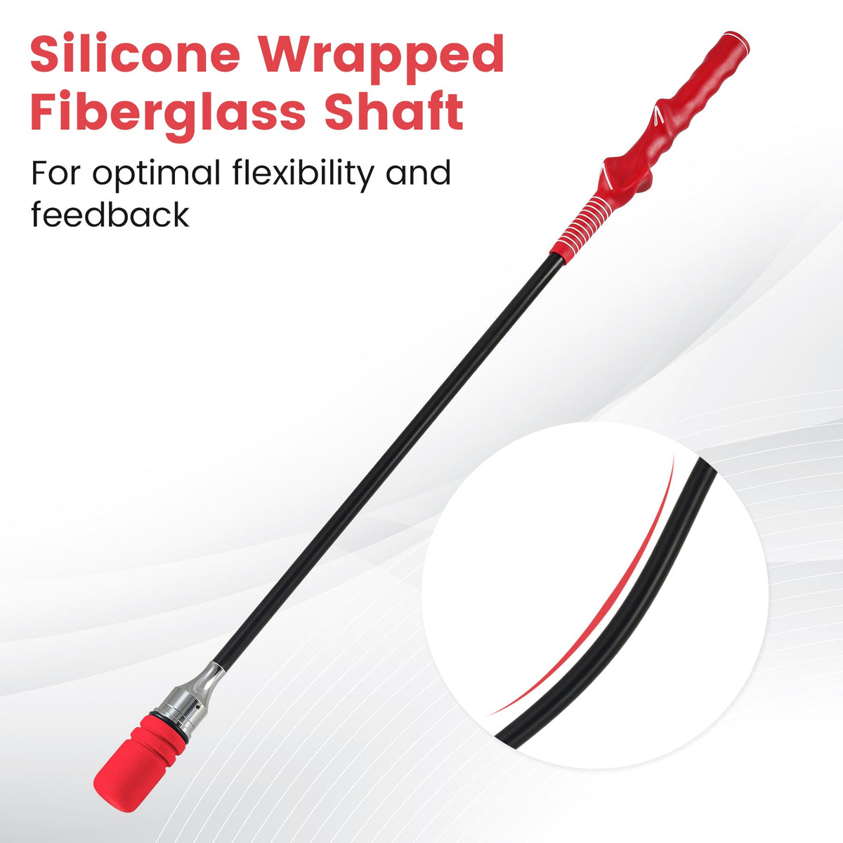 Golf Swing Trainer Click Stick Swing Training Aid for Speed Flexibility Balance
