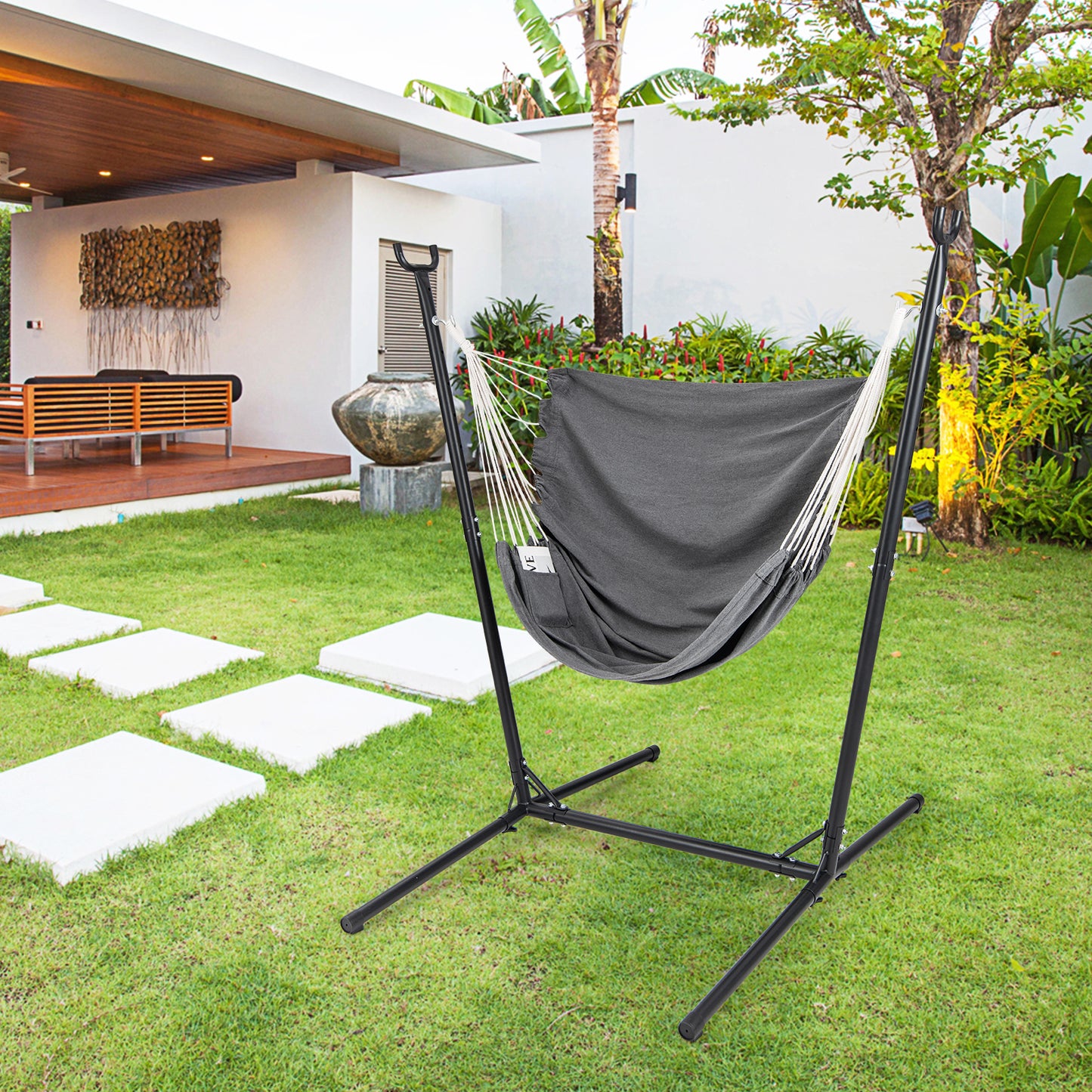 Hammock Chair with Stand 6-Position Adjustable Height