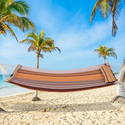 Portable Hammock with Detachable Pillow and Spreader Bars