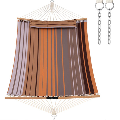 Portable Hammock with Detachable Pillow and Spreader Bars
