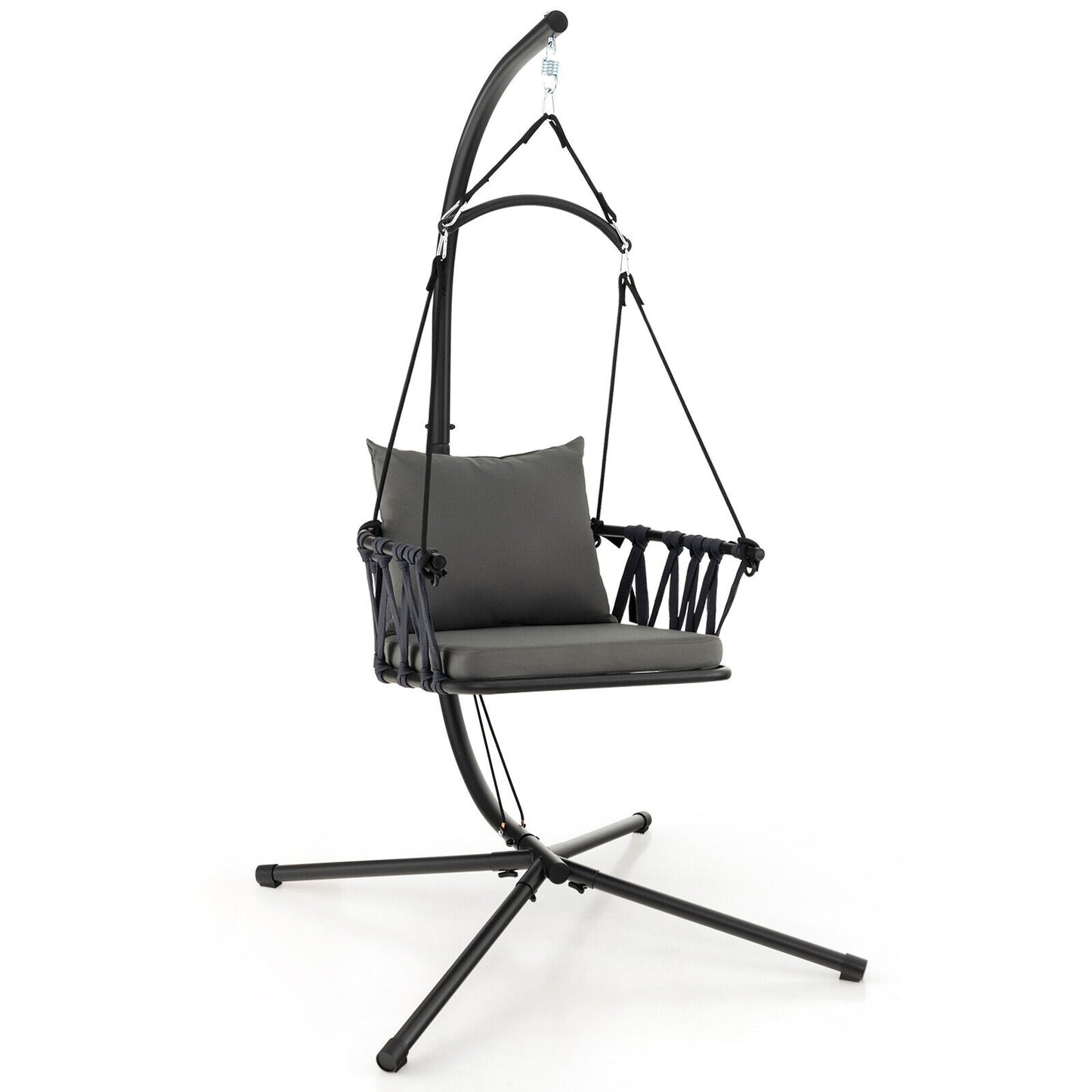 Hanging Swing Chair with Stand - Gray