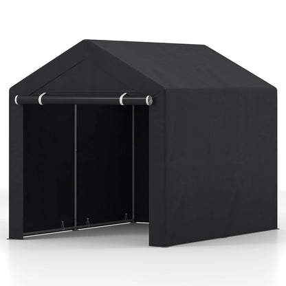 Portable Storage Shed with Roll-Up Zipper Door