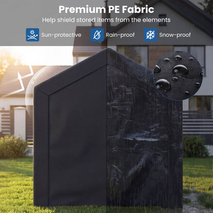 Portable Storage Shed with Roll-Up Zipper Door