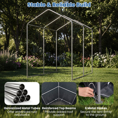 Portable Storage Shed with Roll-Up Zipper Door