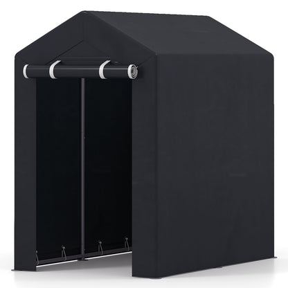 Portable Storage Shed with Roll-Up Zipper Door