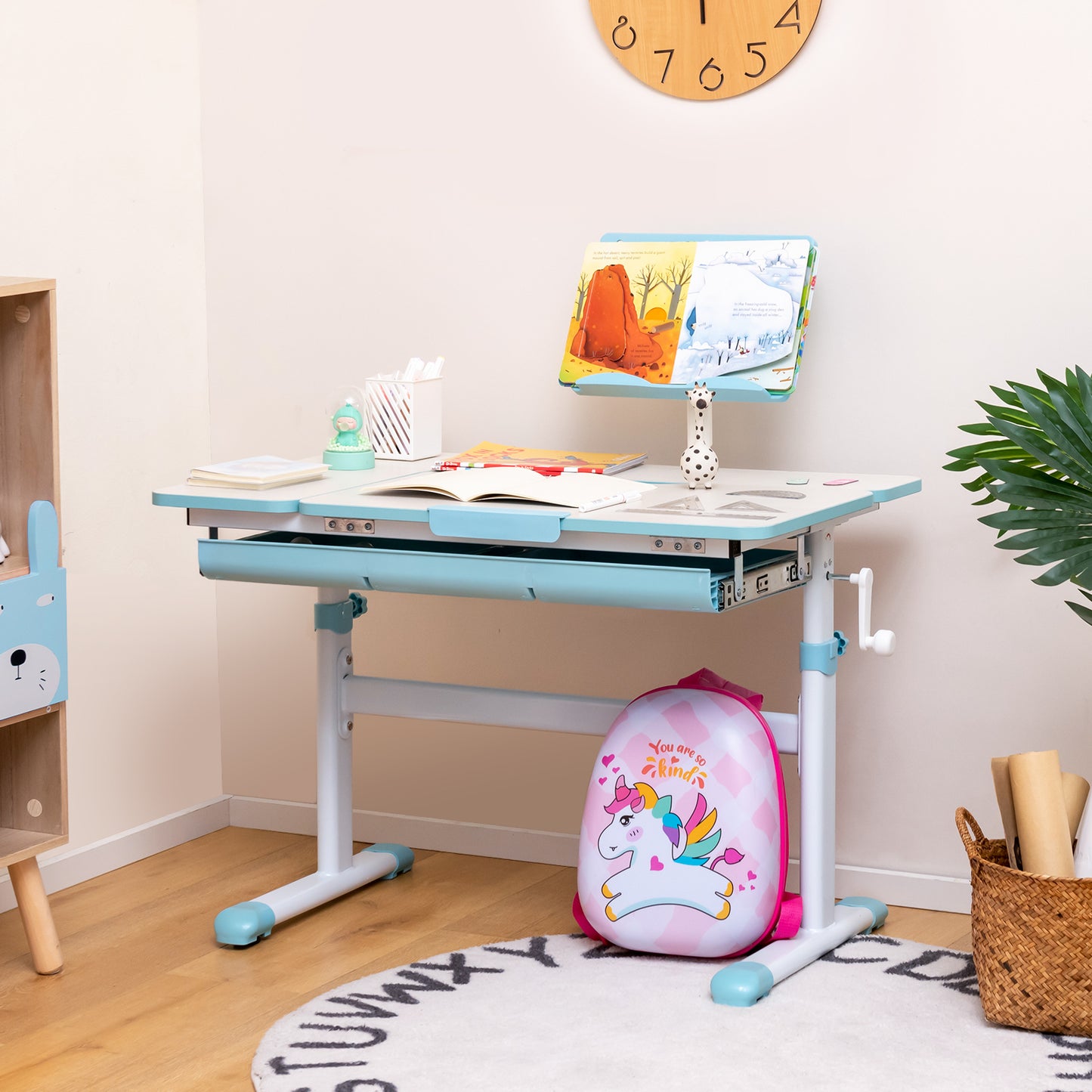 Kids Desk with Adjustable Height and Tilt Desktop