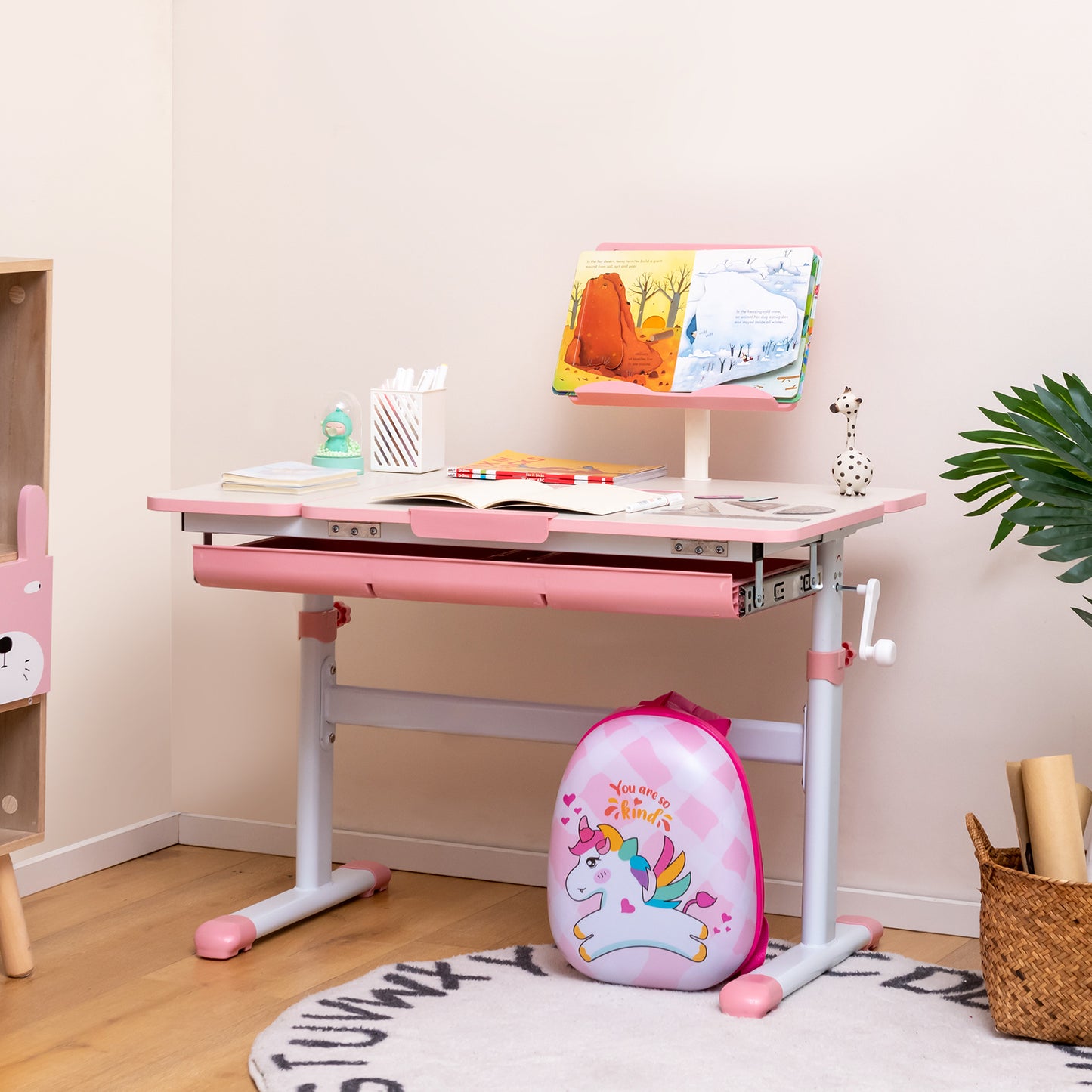 Kids Desk with Adjustable Height and Tilt Desktop