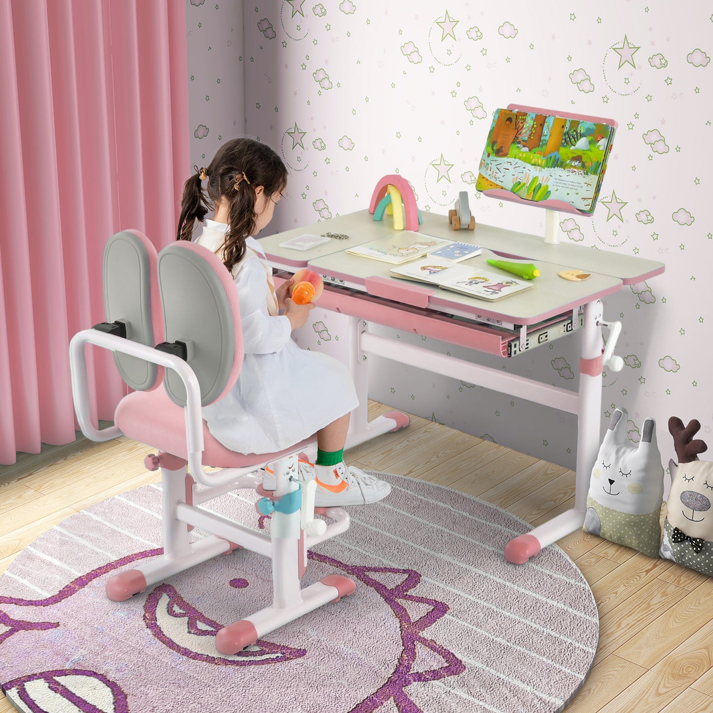 Kids Desk with Adjustable Height and Tilt Desktop