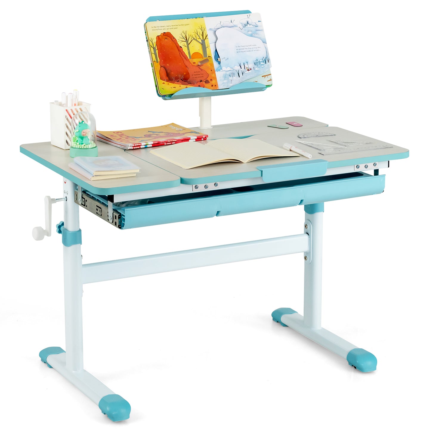 Kids Desk with Adjustable Height and Tilt Desktop