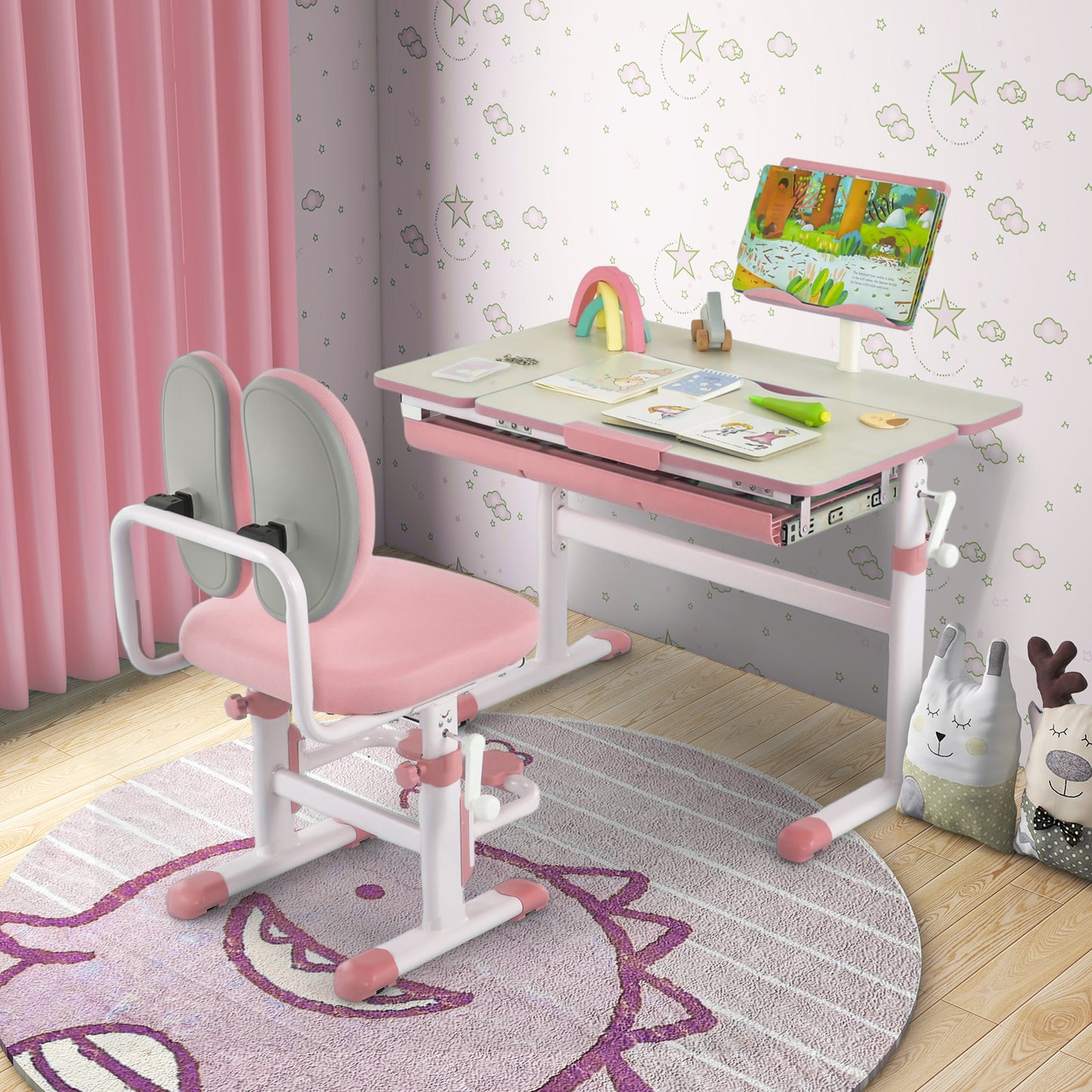 Kids Desk with Adjustable Height and Tilt Desktop