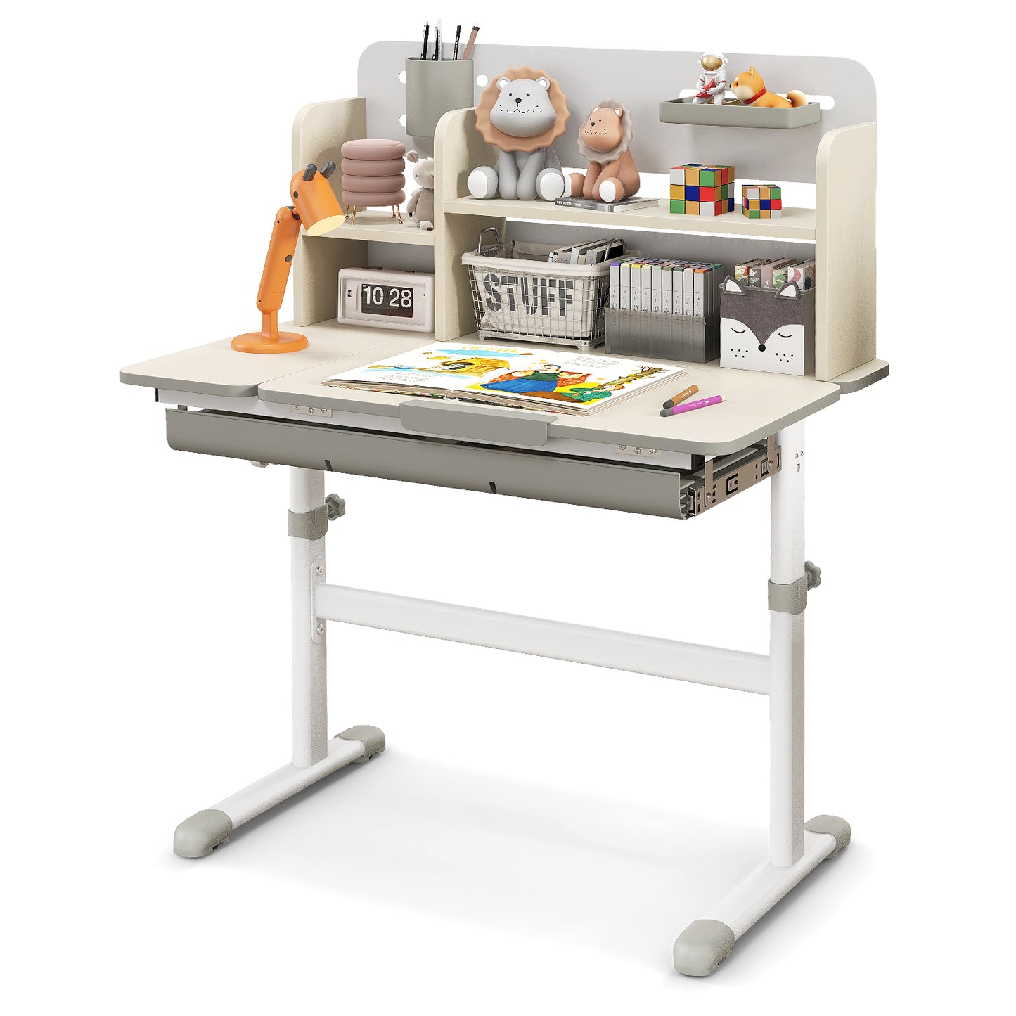Kids Study Desk with Adjustable Height & Tilt Desktop