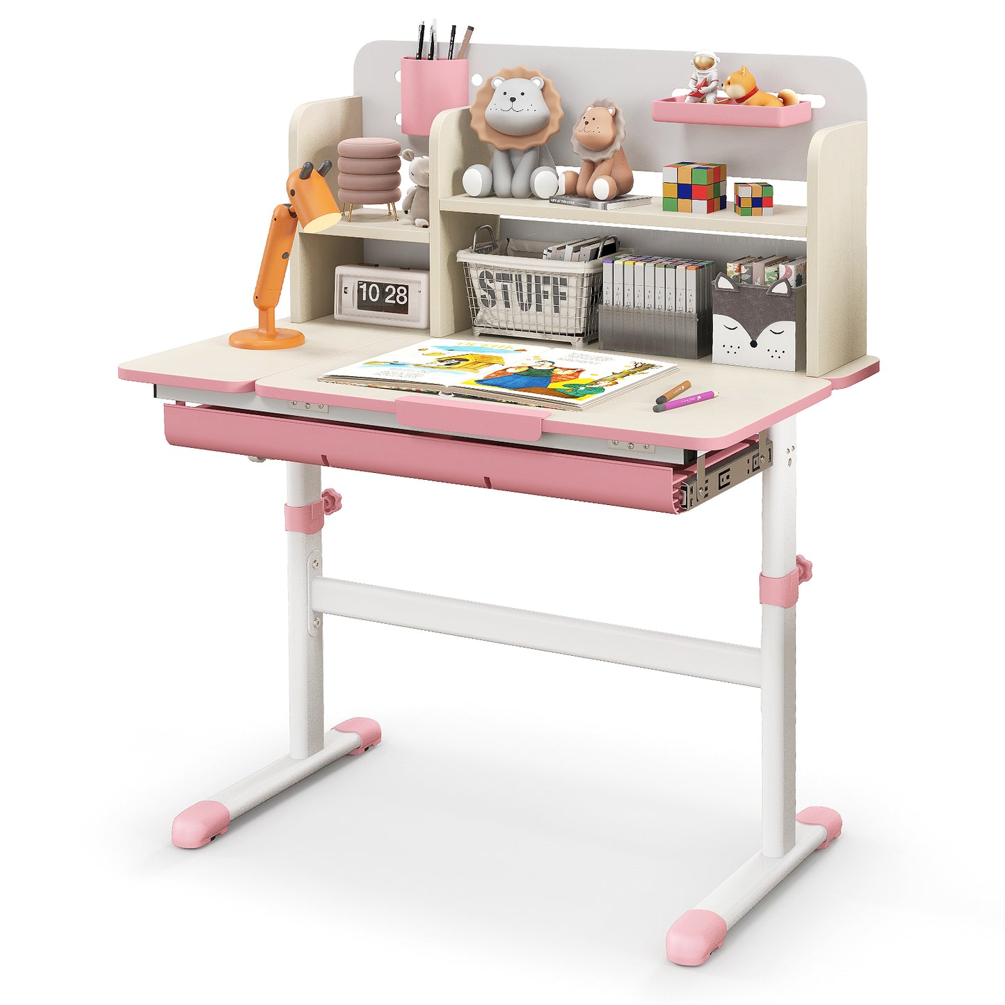 Kids Study Desk with Adjustable Height & Tilt Desktop