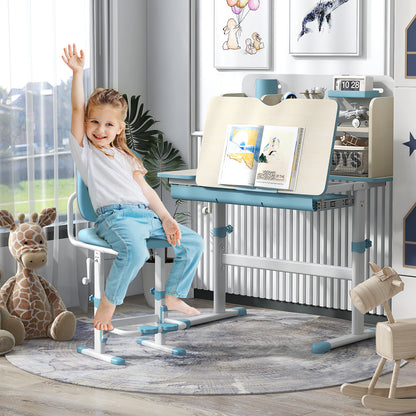 Kids Study Desk with Adjustable Height & Tilt Desktop