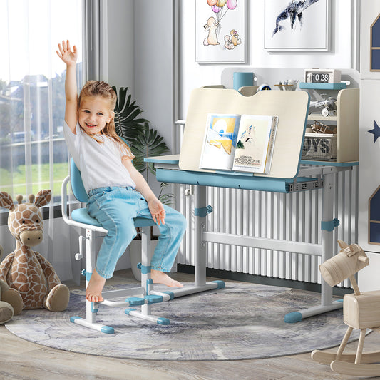 Kids Study Desk with Adjustable Height & Tilt Desktop