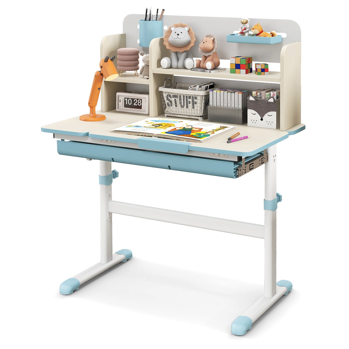 Kids Study Desk with Adjustable Height & Tilt Desktop