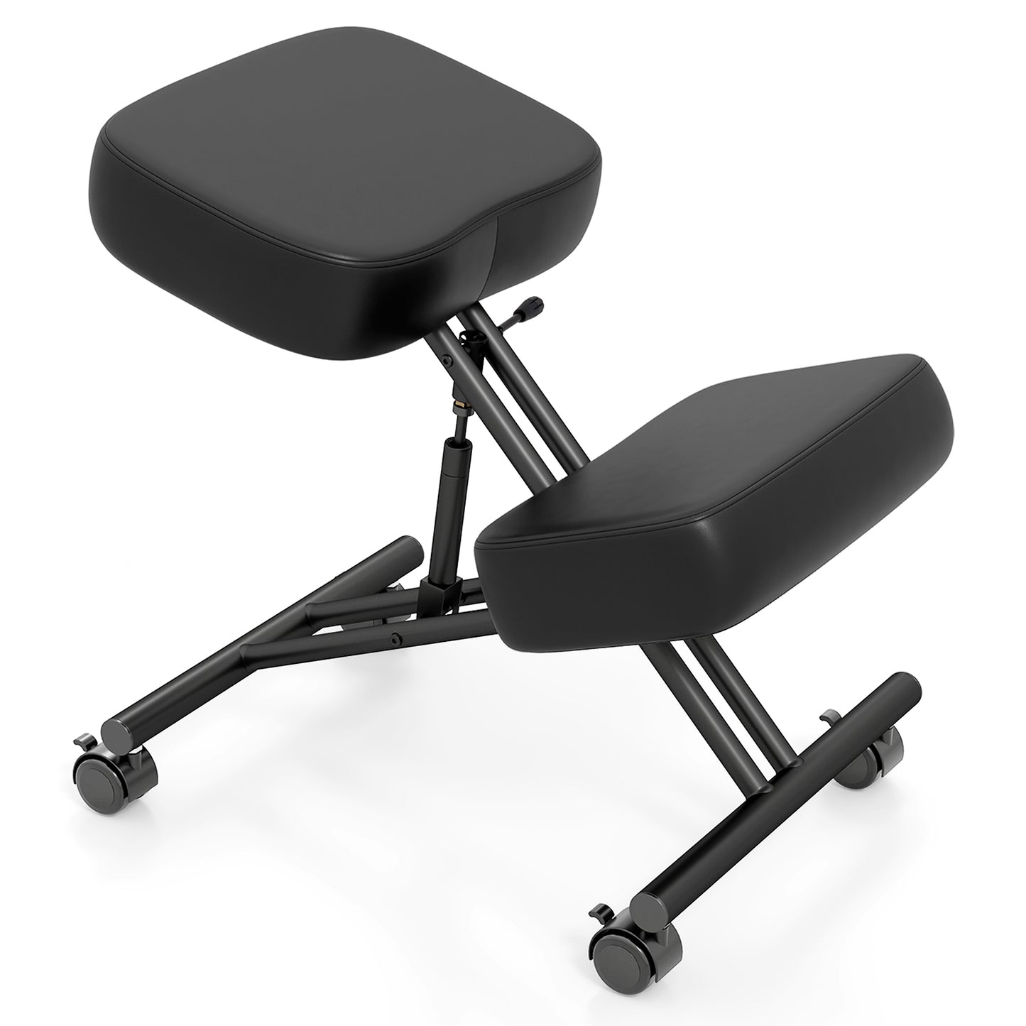 Height Adjustable Kneeling Chair with Cushioned Seat