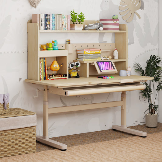 Height Adjustable Kids Study Desk with Tilting Desktop