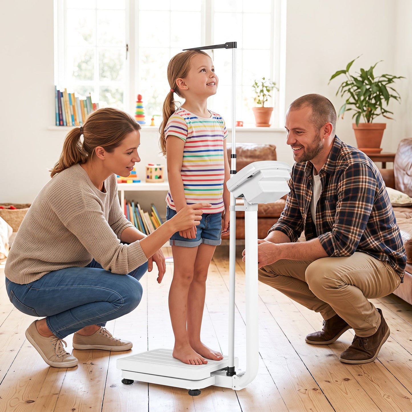 Digital Height and Weight Scale with LED Display 400 lbs