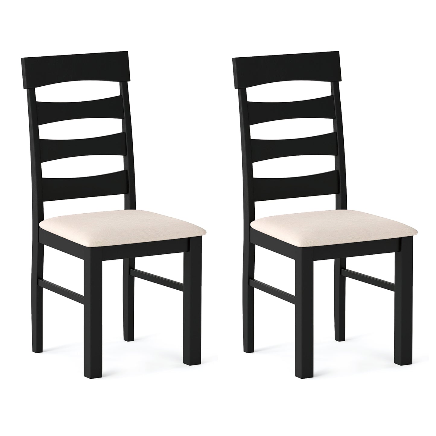 High Back Dining Chairs Set of 2 with Padded Seat