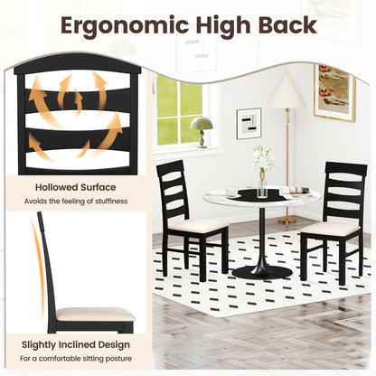 High Back Dining Chairs Set of 2 with Padded Seat
