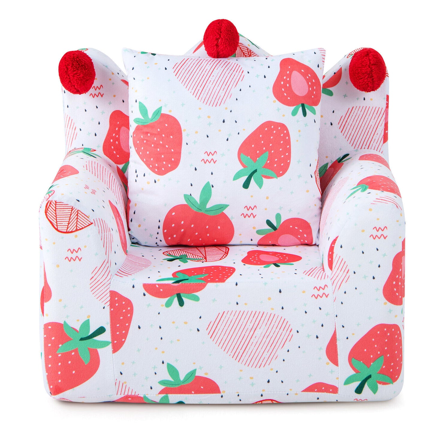 Kids Sofa Chair with Armrest and Pillow - Blue