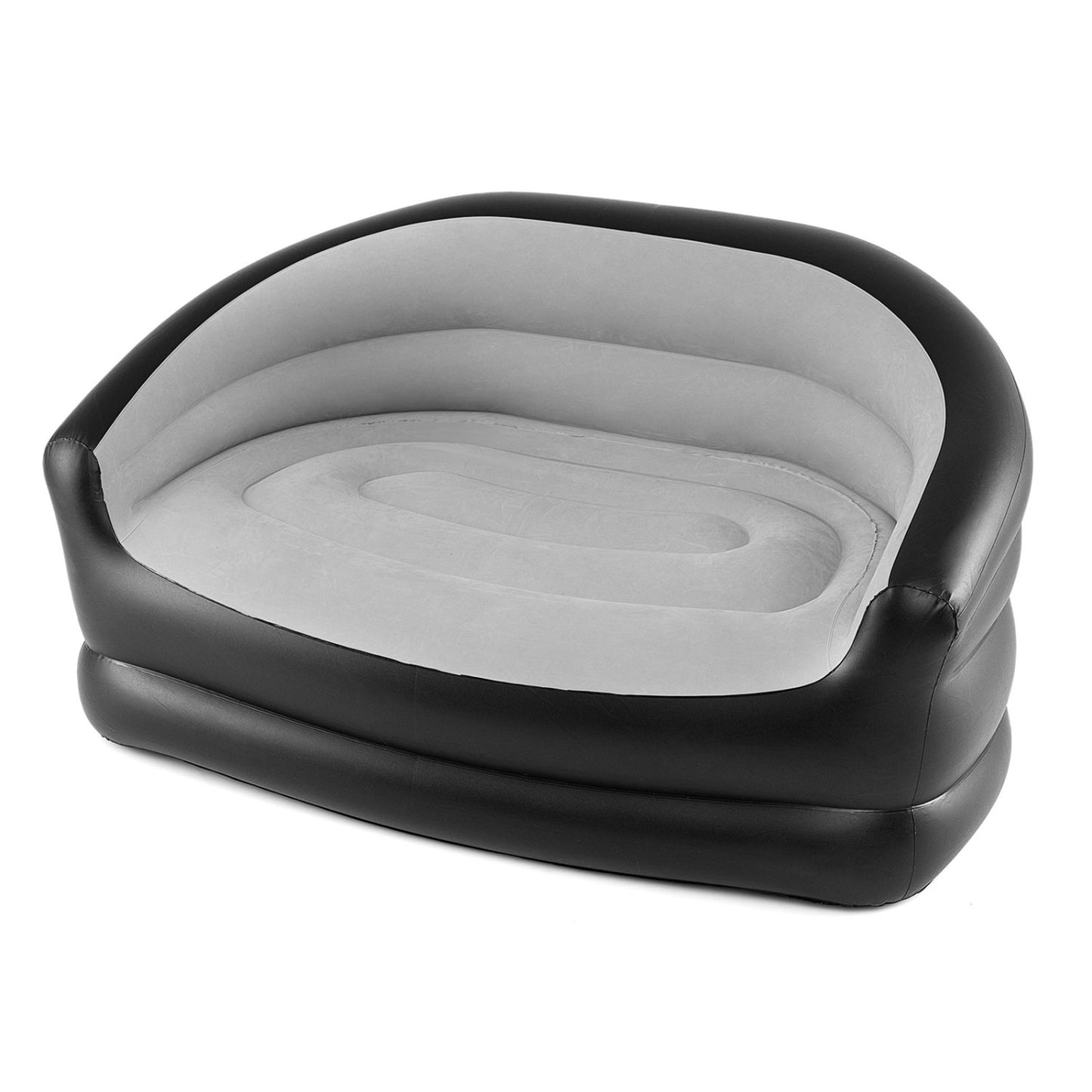 Inflatable Loveseat Couch 2-Seater with Flocked Surface