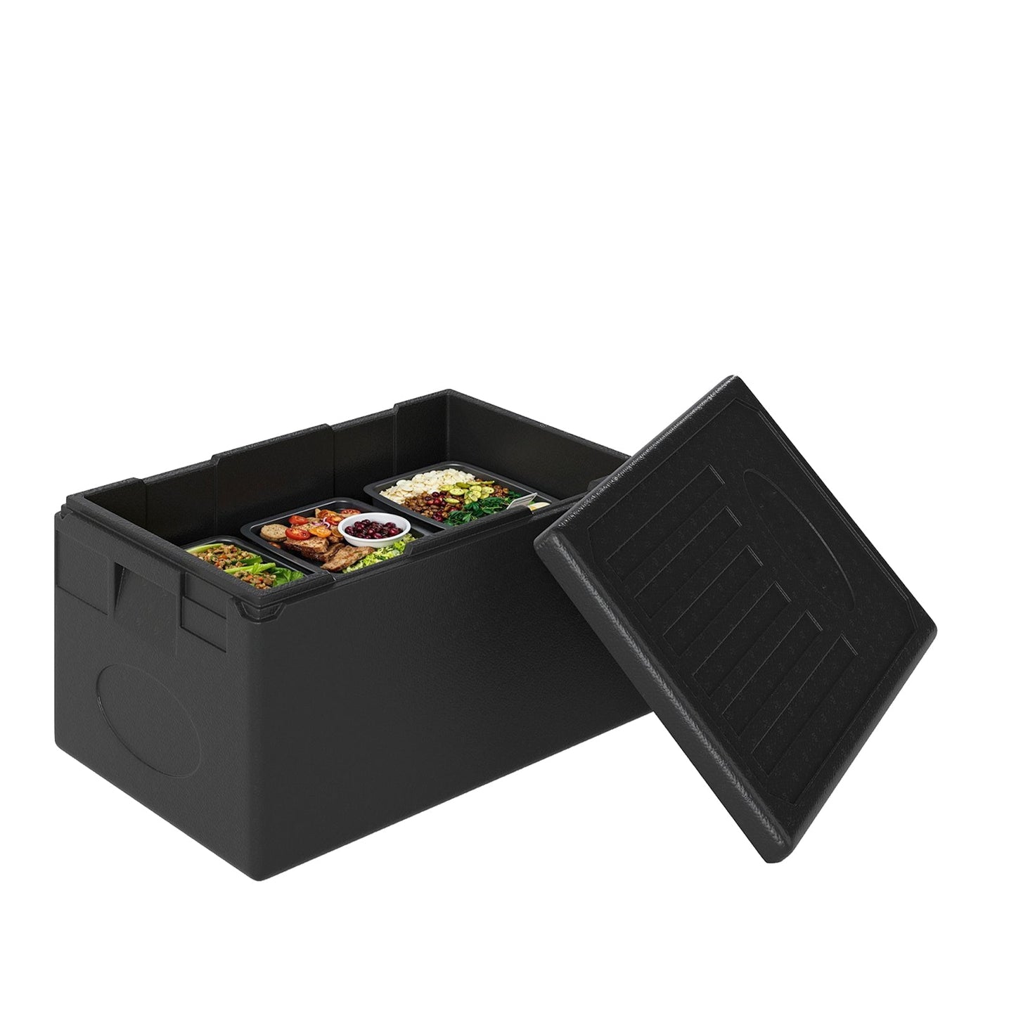 Insulated Food Pan Carrier 49 Qt Top Load Stackable Hot Box with Built-in Handles