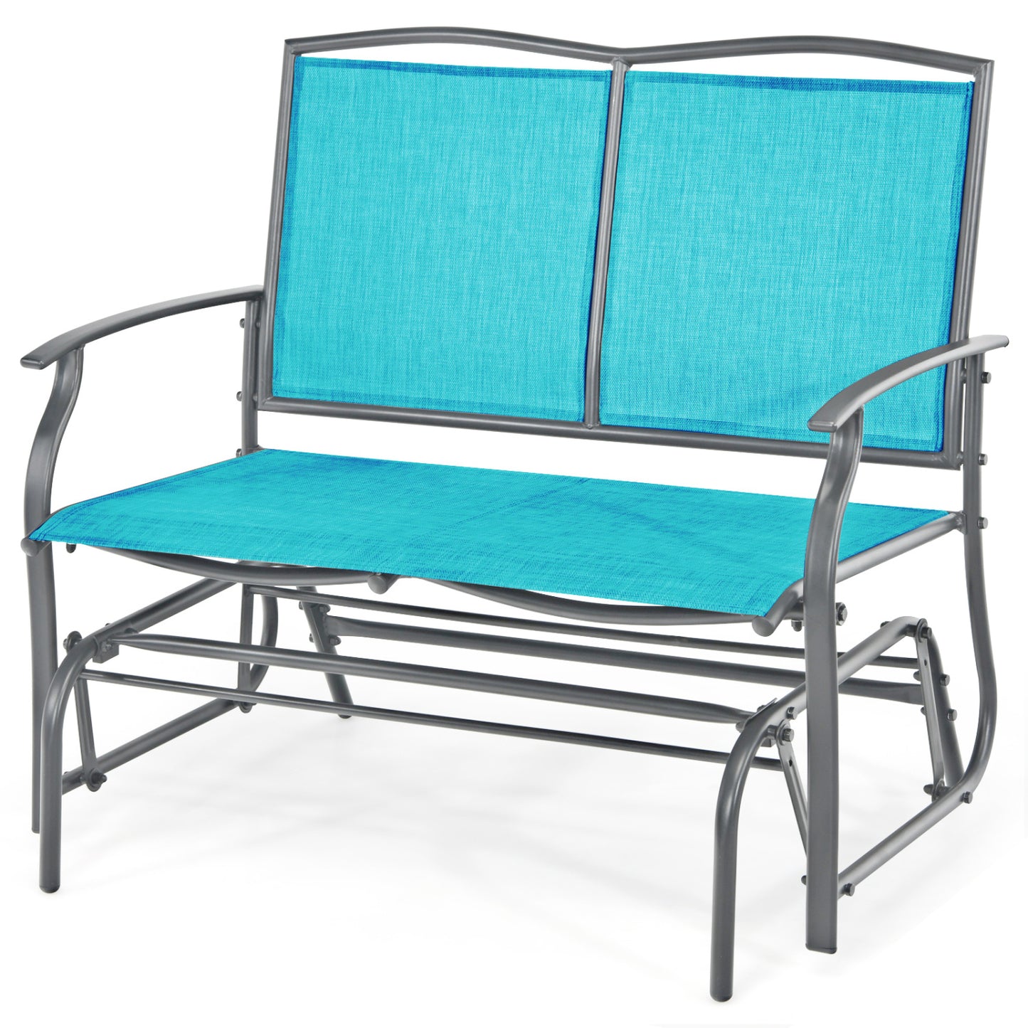 Outdoor Rocking Loveseat for Two - Steel Frame Patio Chair